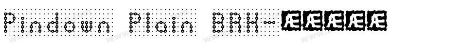 Pindown Plain BRK字体转换